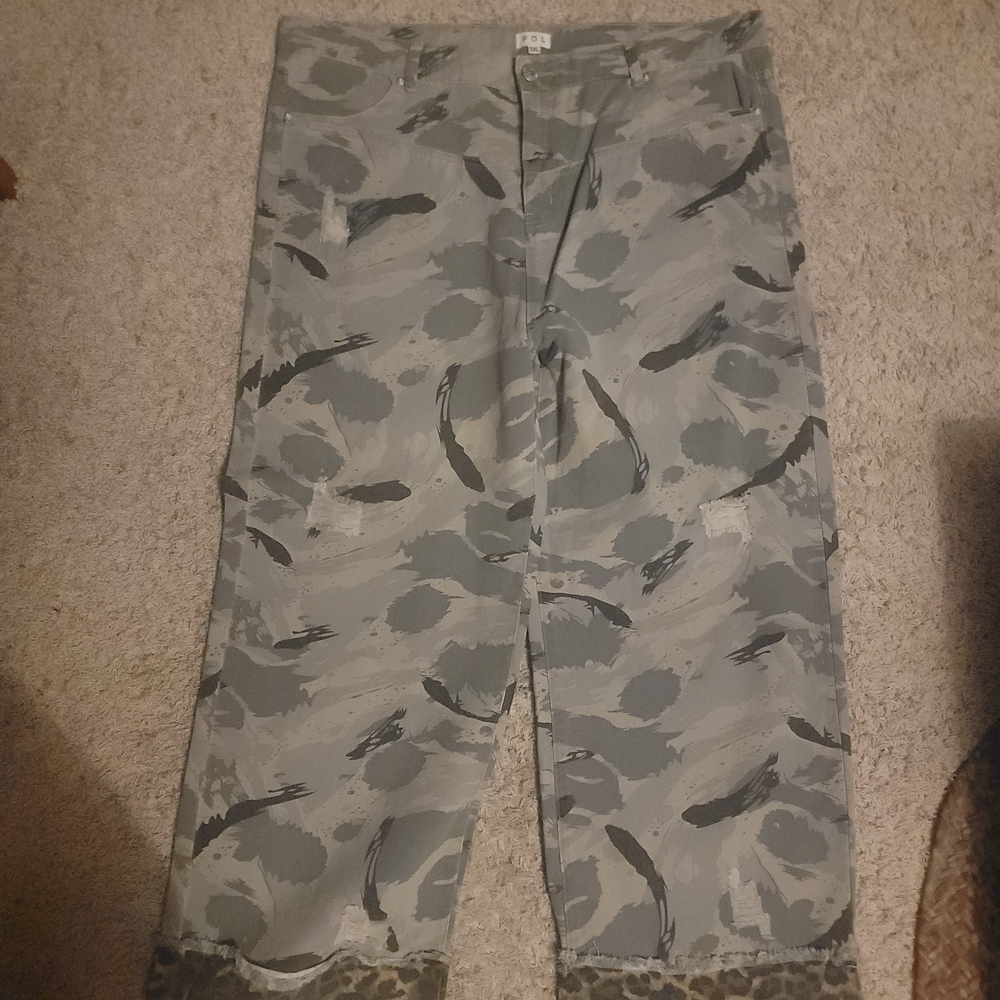 Stylish Gray Patterned Women's Pants